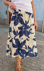 Say INA Copenhagen Skjørt - Ella - White W. Big Blue Flowers