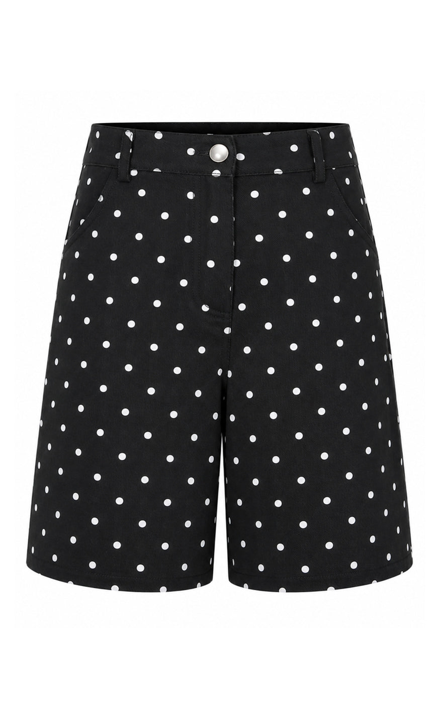 Say INA Copenhagen - Sanna Shorts - Black W. White Dots