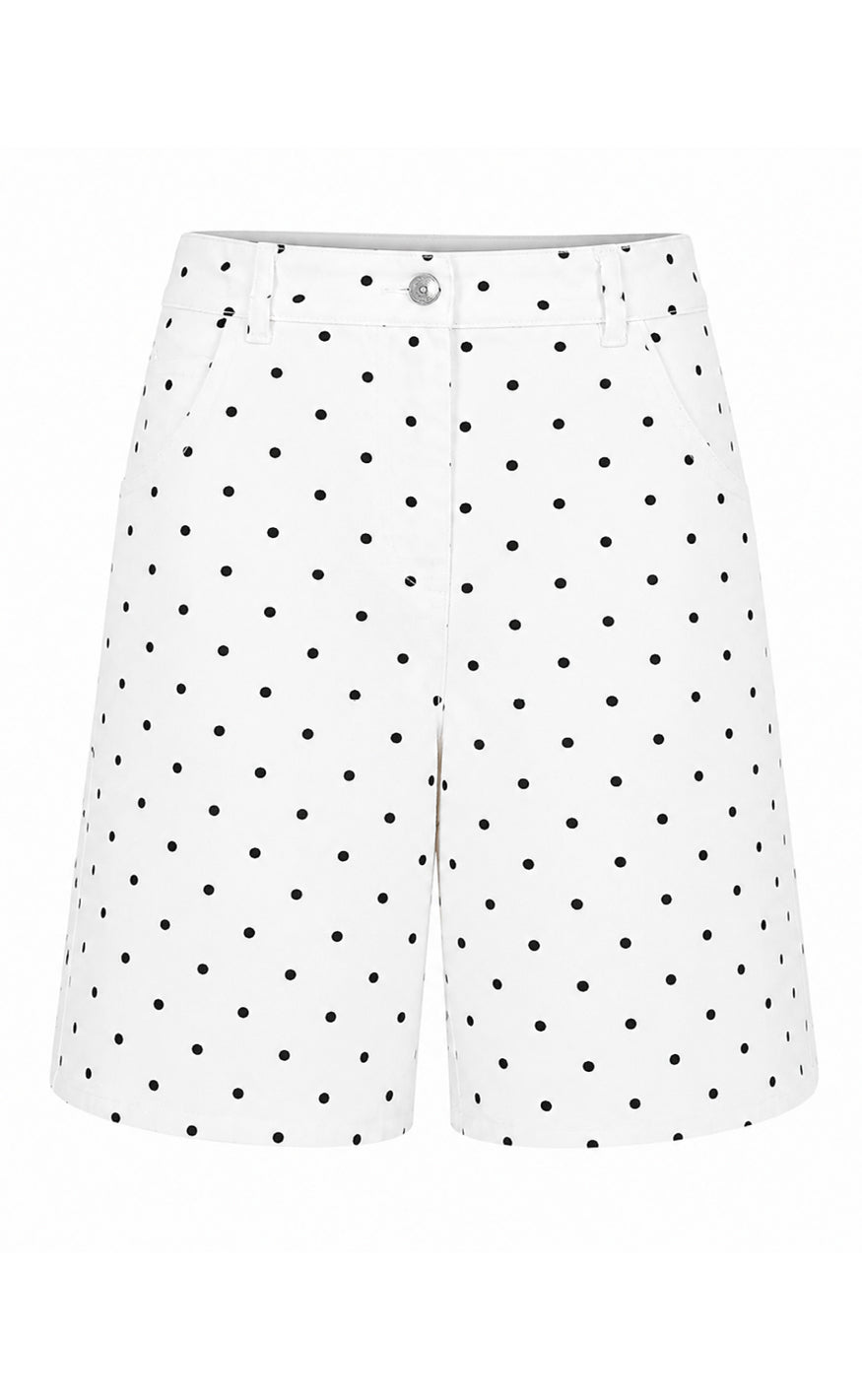 Say INA Copenhagen - Sanna Shorts - White W. Black Dots
