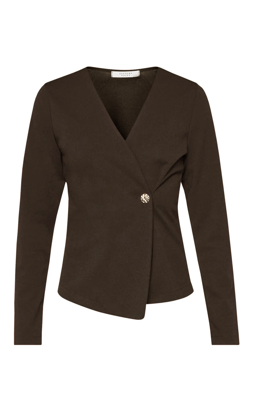Sisters Point Bluse - Gevela LS - D. Chocolate