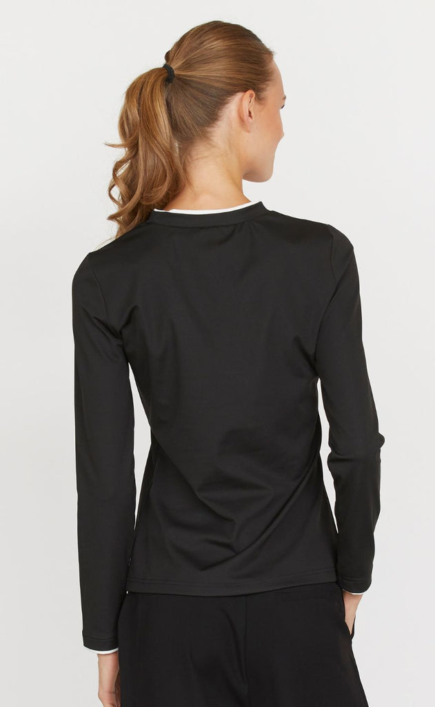 Sisters Point Bluse - Viu-LS - Black/White