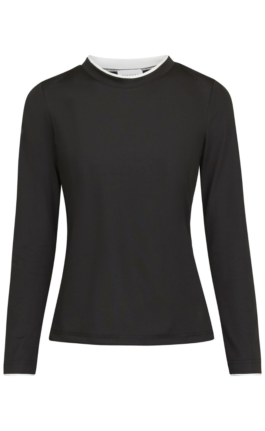 Sisters Point Bluse - Viu-LS - Black/White