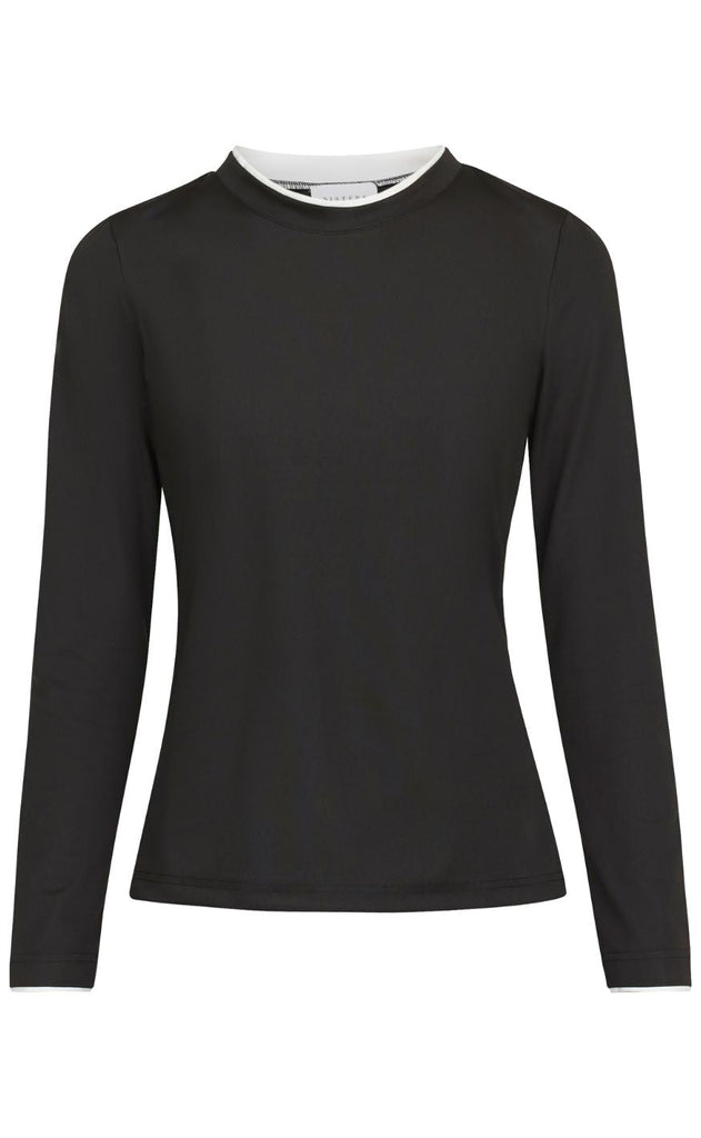 Sisters Point Bluse - Viu-LS - Black/White