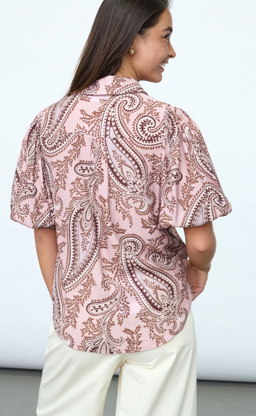 Sisters Point Skjorte - ELLA-SH85 - Mauve Paisley