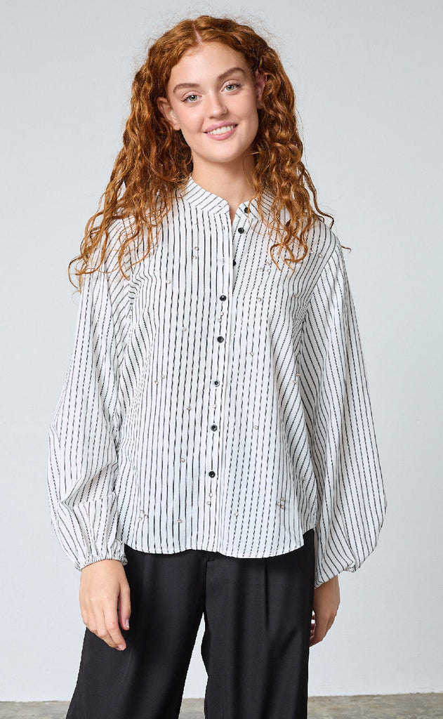 Sisters Point Skjorte - Elasia-SH - White/Black