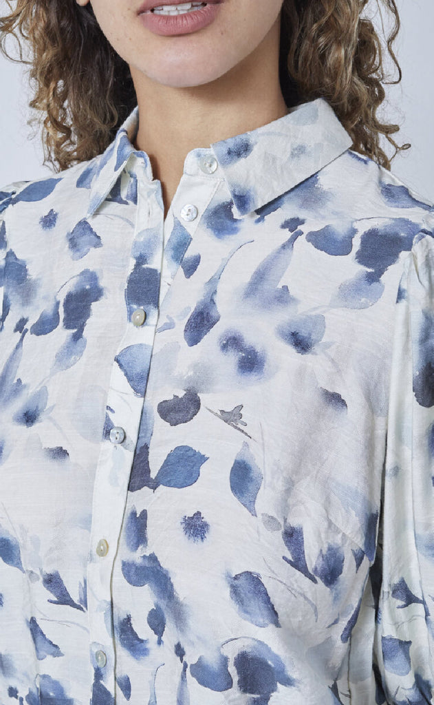 Sisters Point Skjorte - Ella-SH73 - Cream/Blue