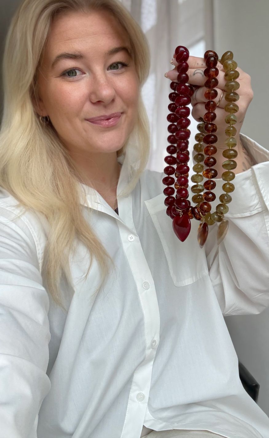 Smykkeli Copenhagen Halskæde - Chunky Darling - Bordeaux