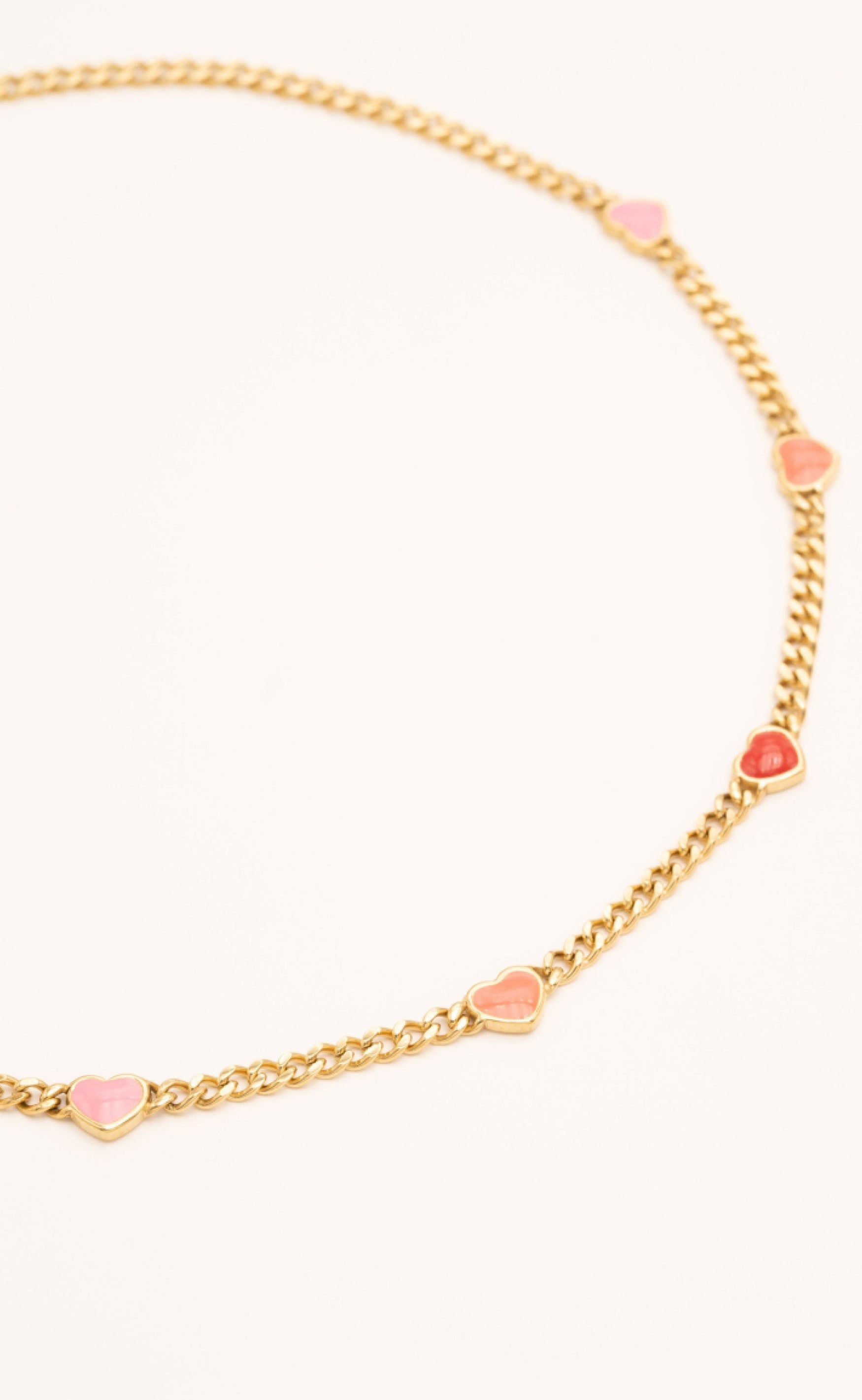 Smykkeli Copenhagen Halskjede - Sydney - Pink Hearts