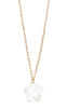 Smykkeli Copenhagen Halskjede - White Flower - Gold Colour