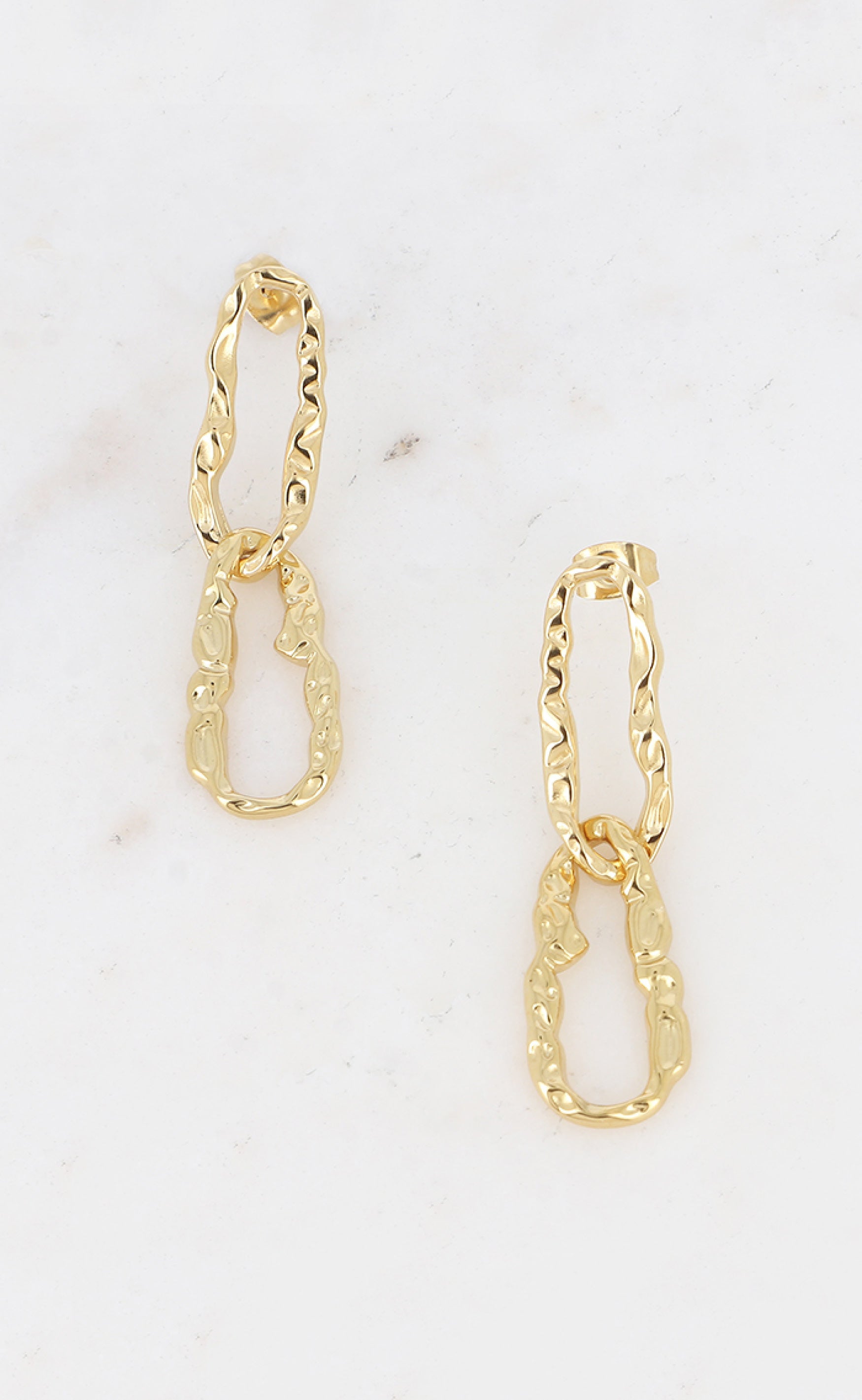 Smykkeli Copenhagen Øreringer - Cairo - Gold Hammered