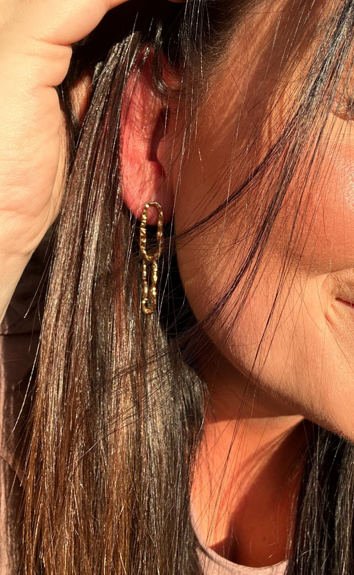 Smykkeli Copenhagen Øreringer - Cairo - Gold Hammered
