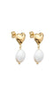 Smykkeli Copenhagen Øredobber - Elba Heart - Pearl