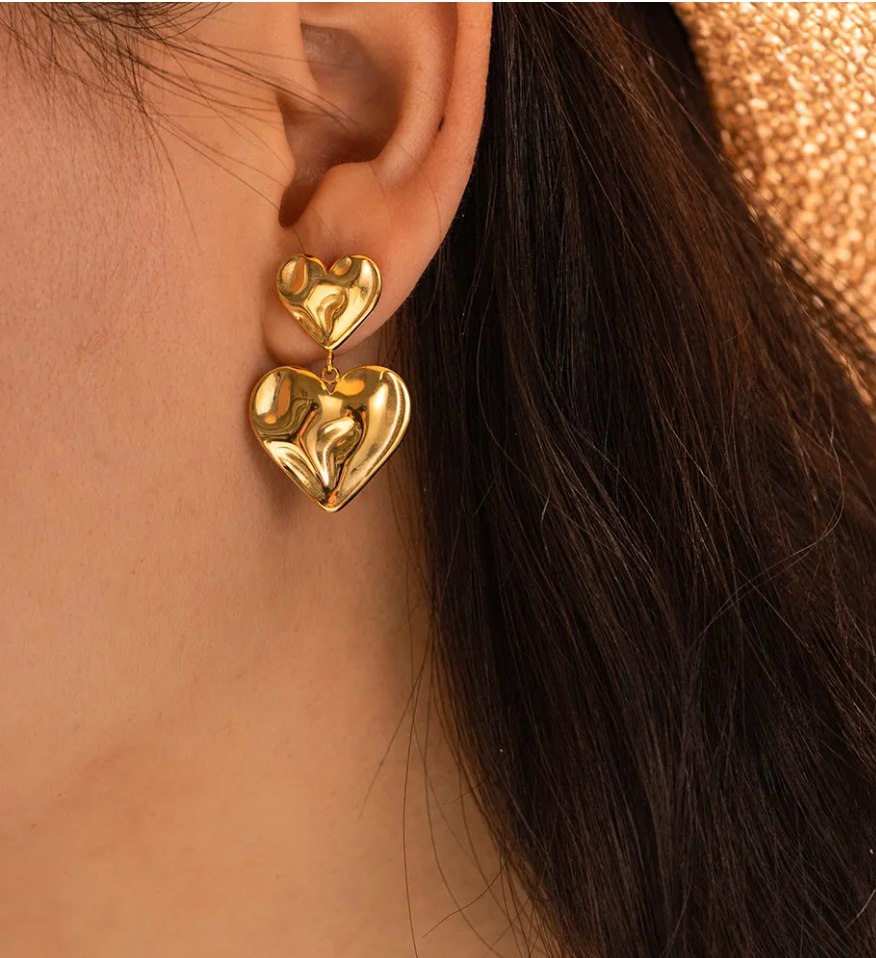 Smykkeli Copenhagen Øreringer - Odessa Heart - Gold