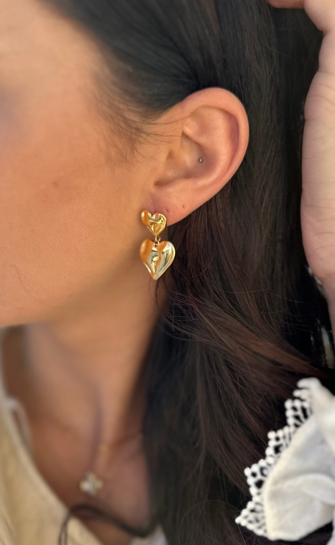 Smykkeli Copenhagen Øreringer - Odessa Heart - Gold