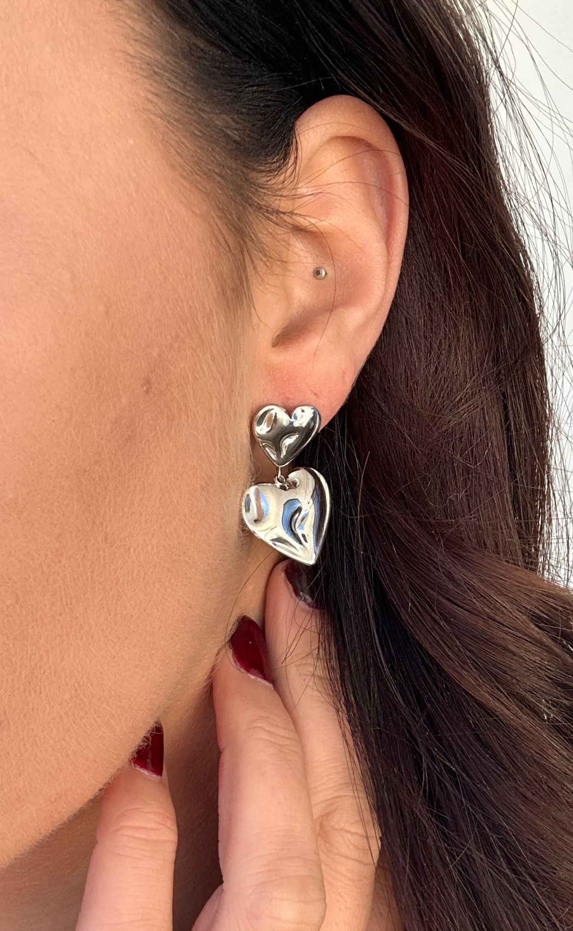 Smykkeli Copenhagen Øreringer - Odessa Heart - Silver