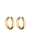 Smykkeli Copenhagen Øredobber - Plain Chunky Hoops - Gold Colour