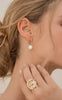 Smykkeli Copenhagen Øreringer - Tokyo - Gold w. Freshwater Pearl