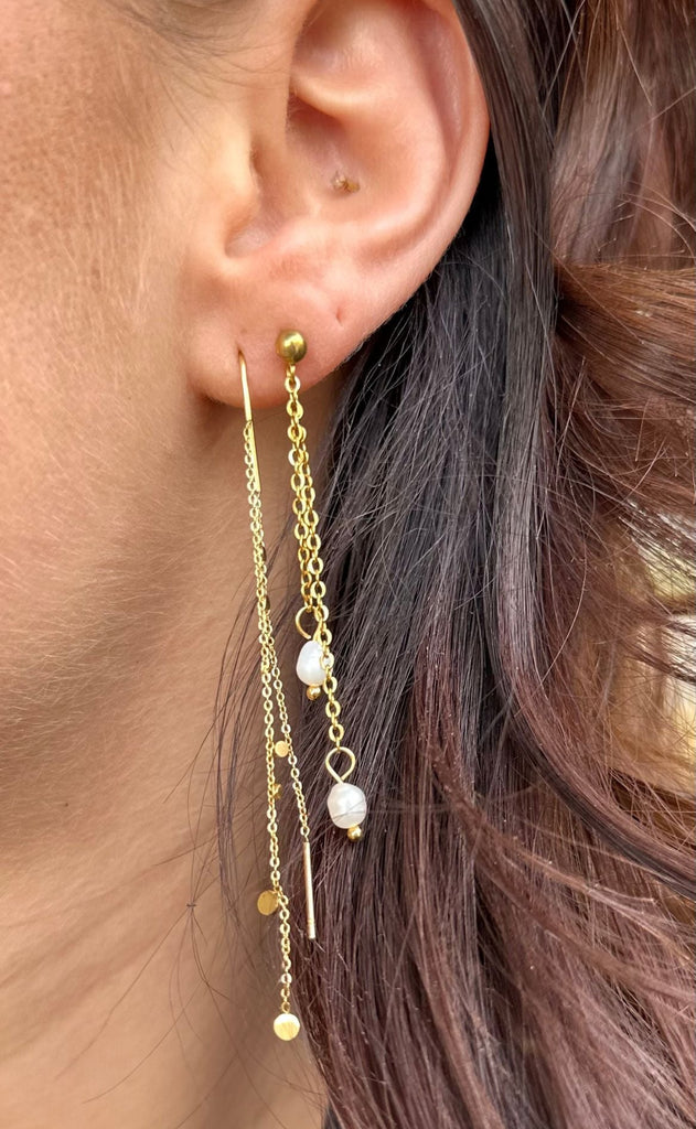 Smykkeli Copenhagen Øreringer - Toledo - Gold Colour w. Pearl