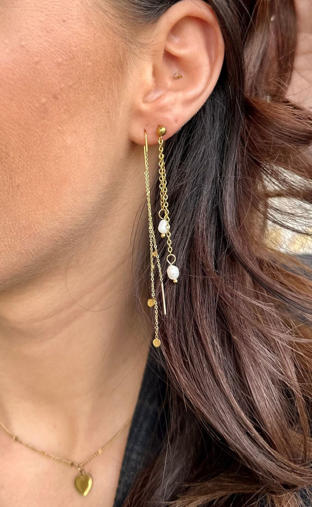 Smykkeli Copenhagen Øreringer - Toledo - Gold Colour w. Pearl