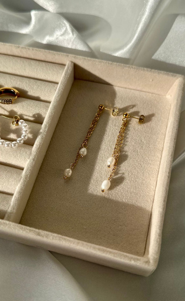 Smykkeli Copenhagen Øreringer - Toledo - Gold Colour w. Pearl