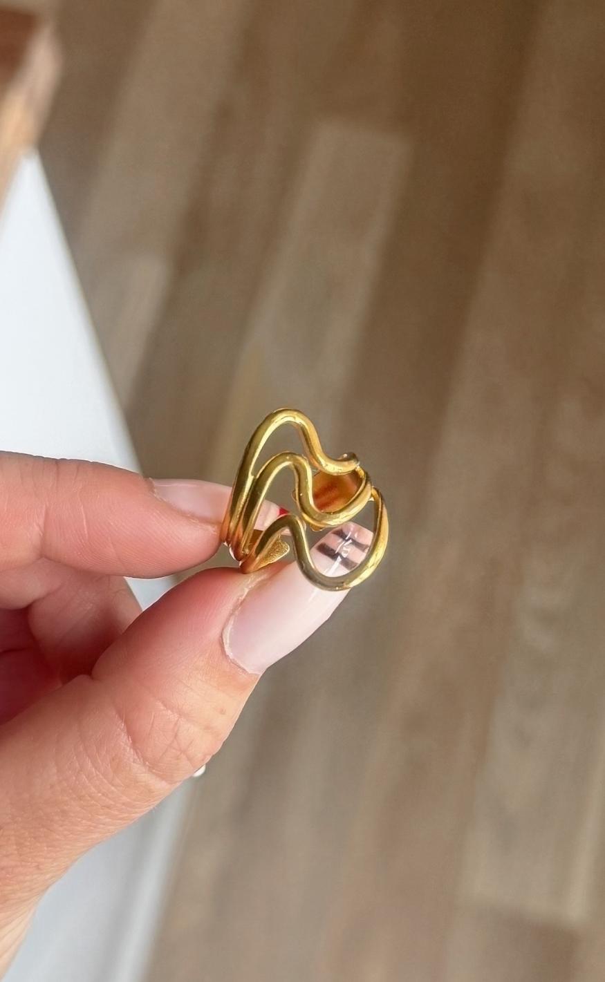 Smykkeli Copenhagen Ring - Emma Big - Gold Colour