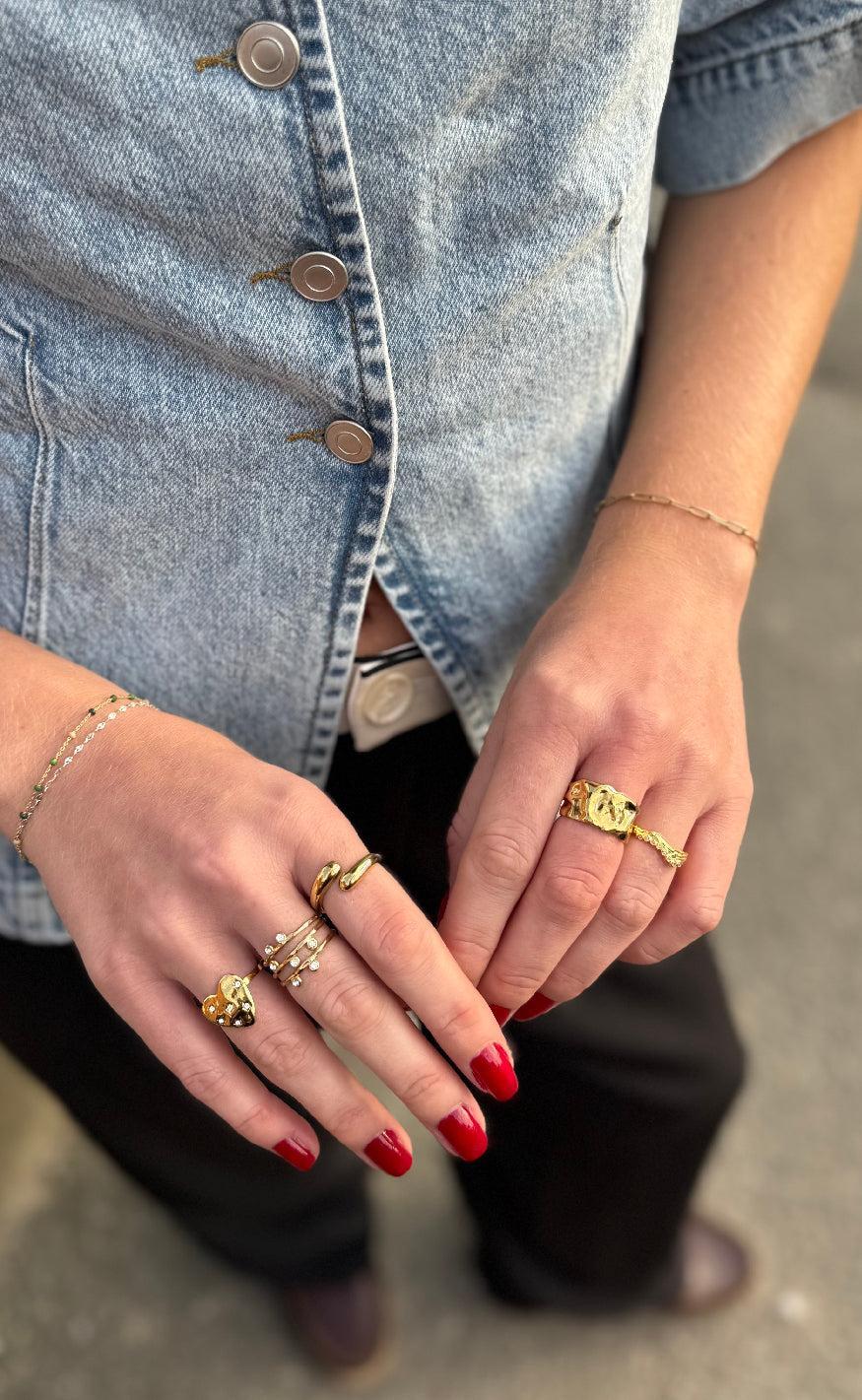 Smykkeli Copenhagen Ring - Mathilde - Gold Colour