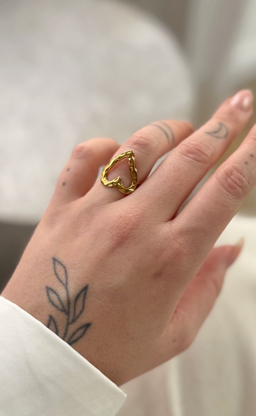 Smykkeli Copenhagen Ring - Midnight Love - Gold Colour