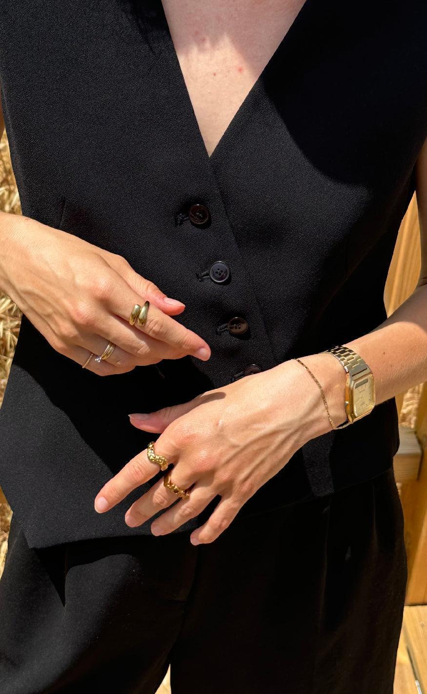 Smykkeli Copenhagen Ring - Mom - Golden