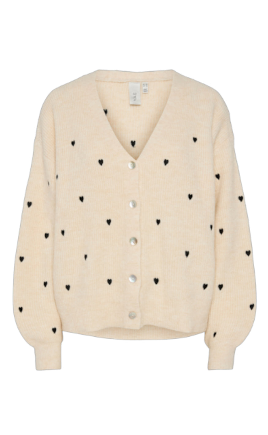 YAS Genser - Bow Embroided Knit - Birch