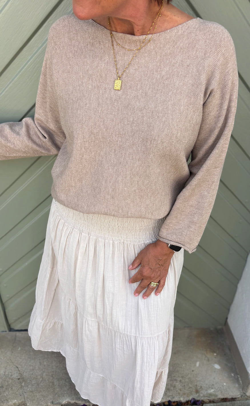 Say INA Copenhagen Genser - Malou Knit - Camel