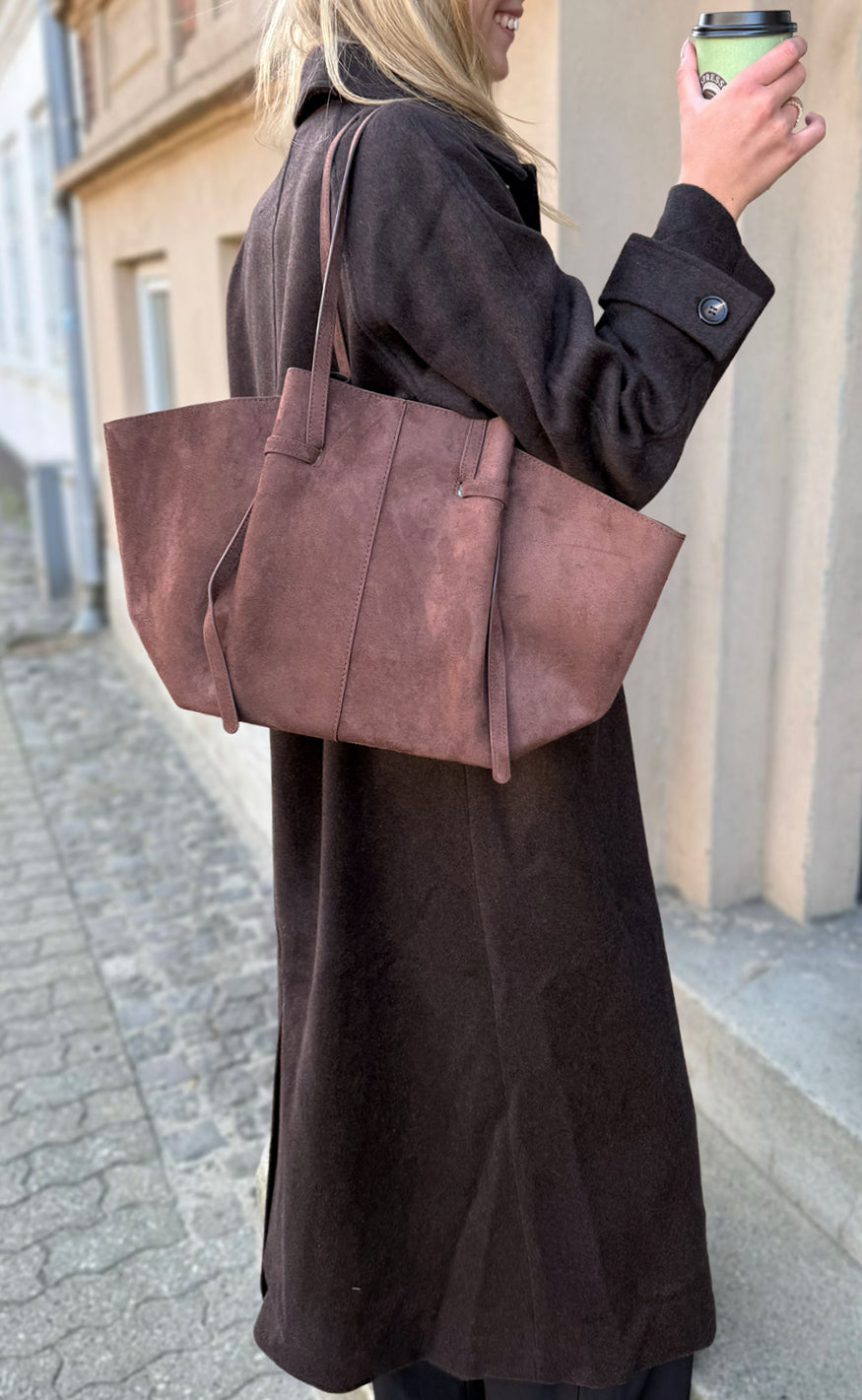 Say INA Copenhagen Veske - Amanda - Brown Faux Suede