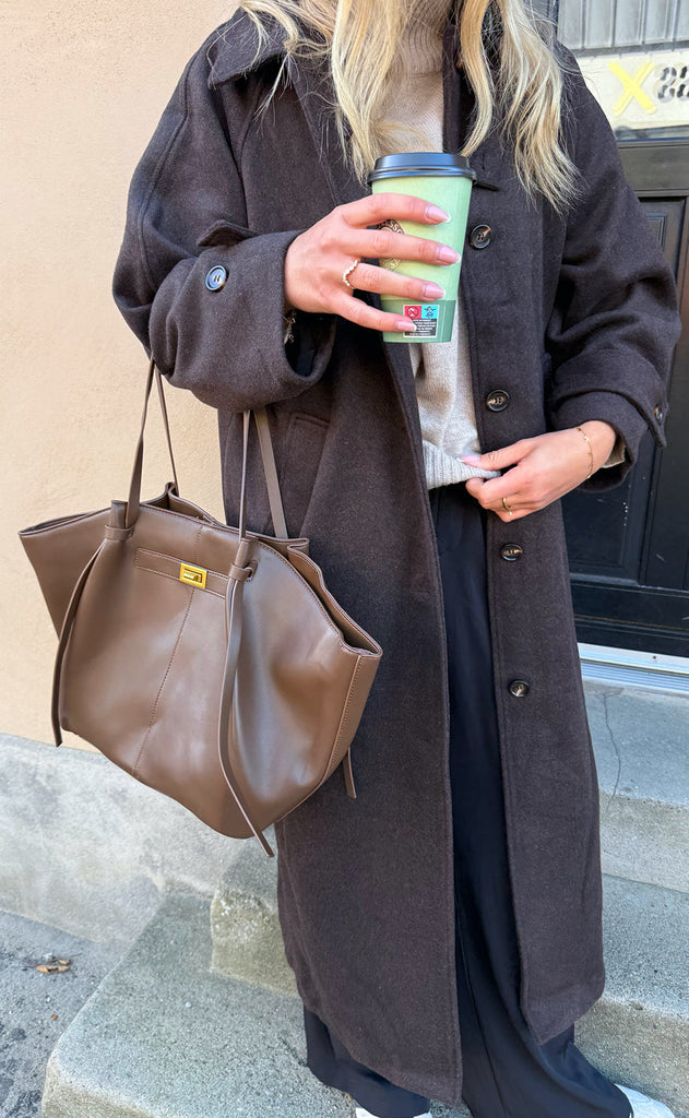 Say INA Copenhagen Veske - Olivia - Dark Brown PU Leather