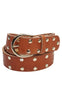 Tim & Simonsen Belte - Anni Stud - Cognac/Gold