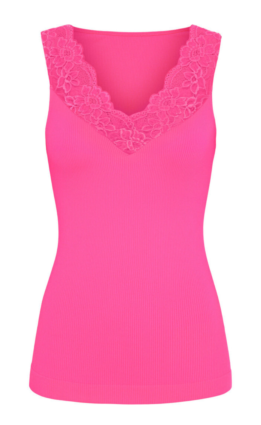 Tim & Simonsen Topp - Belen V-Lace - Bubble Flour (vendbar)