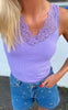 Tim & Simonsen Topp - Belen V-Lace - Lavender (vendbar)