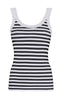 Tim & Simonsen Topp - Isa Rib - Nero-Bianco