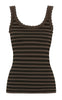 Tim & Simonsen Top - Isa Rib - Nero/Noce
