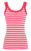 Tim & Simonsen Topp - Isa Rib - Scarlatto/Bianco