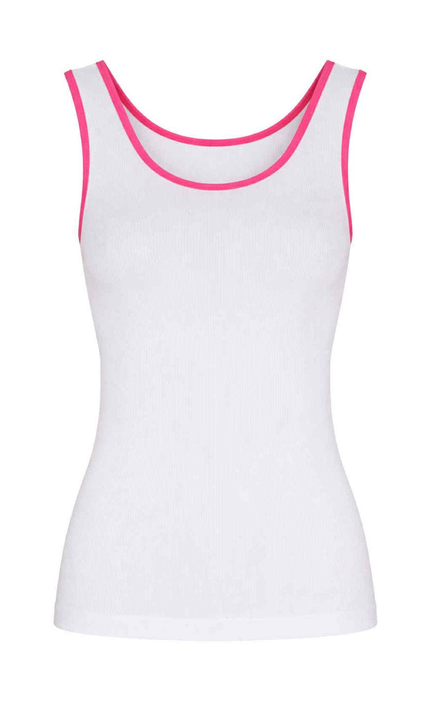 Tim & Simonsen Topp - Marie Rib - Bianco/Bubble Flou