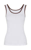 Tim & Simonsen Topp - Marie Rib - Bianco/Cioccolate