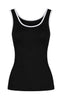 Tim & Simonsen Topp - Marie Rib - Nero/Bianco
