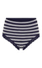 Tim & Simonsen Truser - Isa Stripe Rib Midi Lace - Blu/Bianco