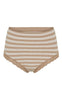 Tim & Simonsen Truser - Isa Stripe Rib Midi Lace - Nudo/Bianco
