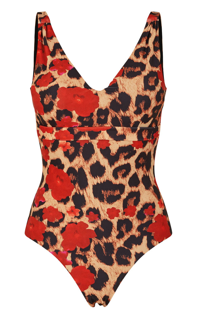 Unica Copenhagen Badedrakt - Kathrin - Leo / Red Flowers
