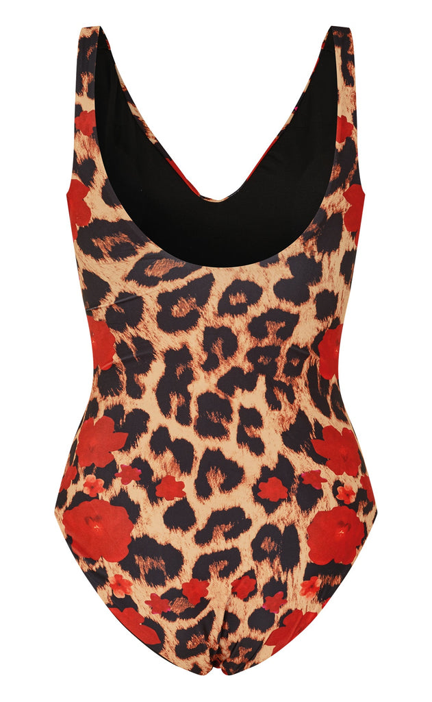 Unica Copenhagen Badedrakt - Kathrin - Leo / Red Flowers