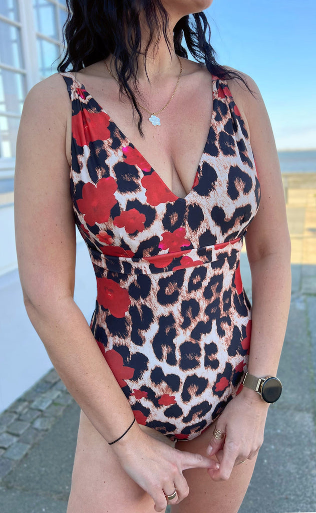 Unica Copenhagen Badedrakt - Kathrin - Leo / Red Flowers