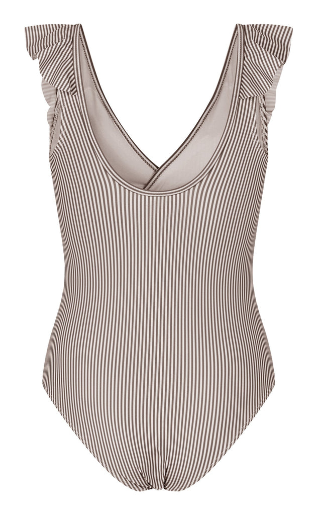 Unica Copenhagen Badedrakt - Madina - Brown Stripes
