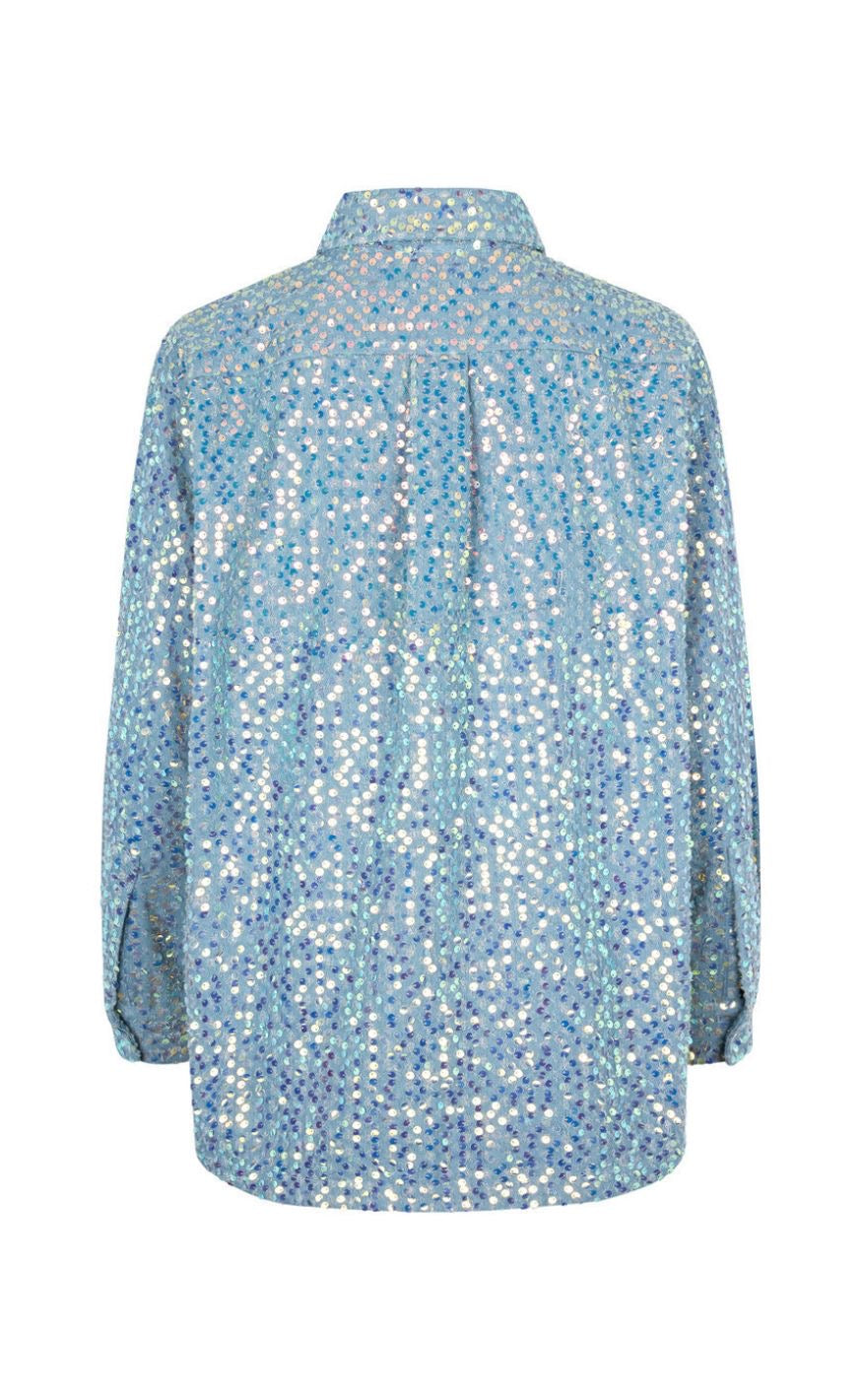 Cras Skjorte - North - Blue Glitter