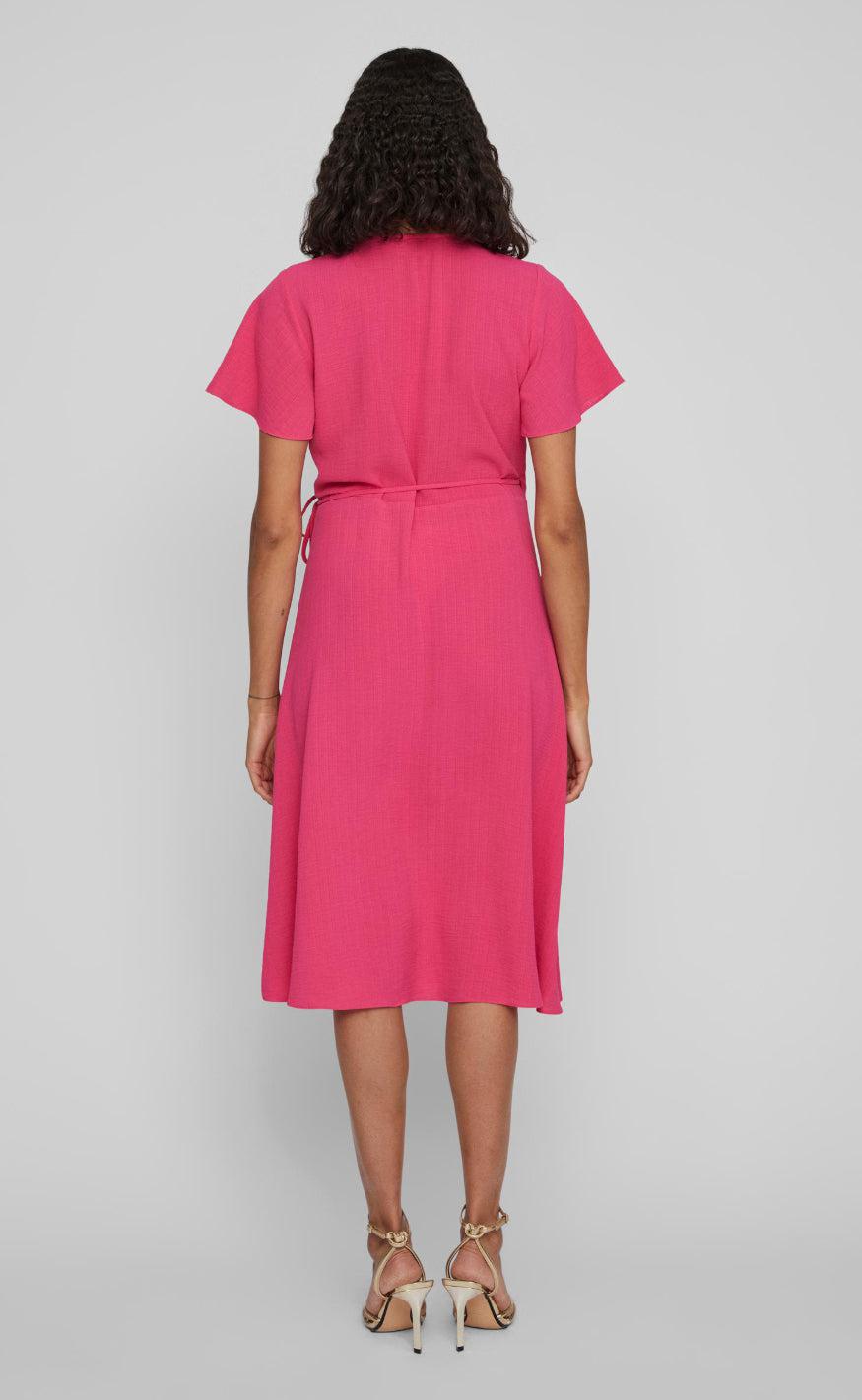 VILA Kjole - Lovie - Pink Yarrow
