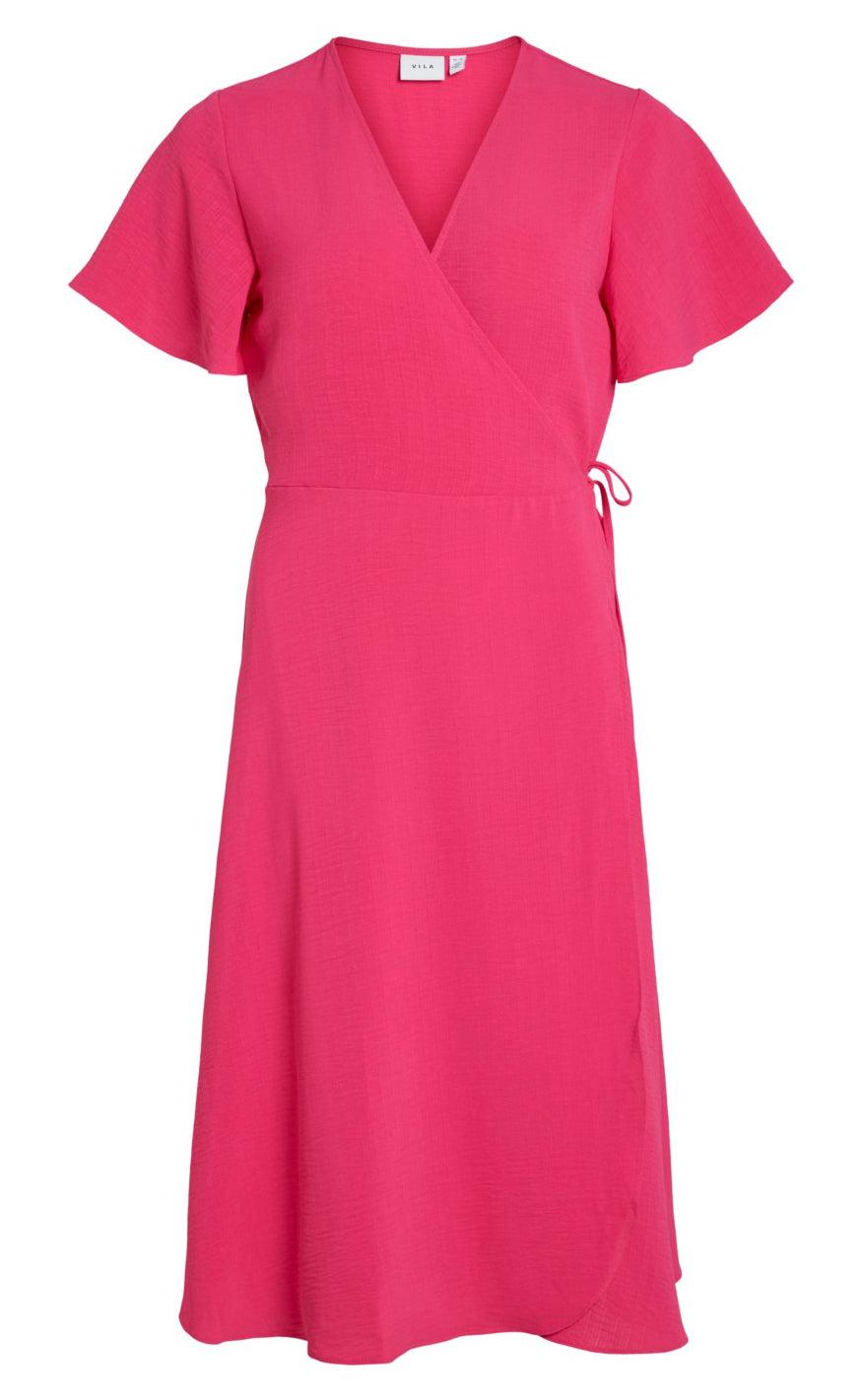 VILA Kjole - Lovie - Pink Yarrow